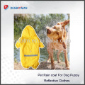 Mode-Haustier-Regenmantel für Hundewelpen / wasserdichte Jacken-Regenkleidung mit Kapuze / reflektierende Kleidung